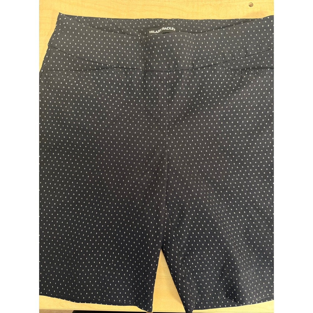 Hilary Radley Womens Navy Blue Polka Dot Pull On Shorts Size Small D3994-E1246
